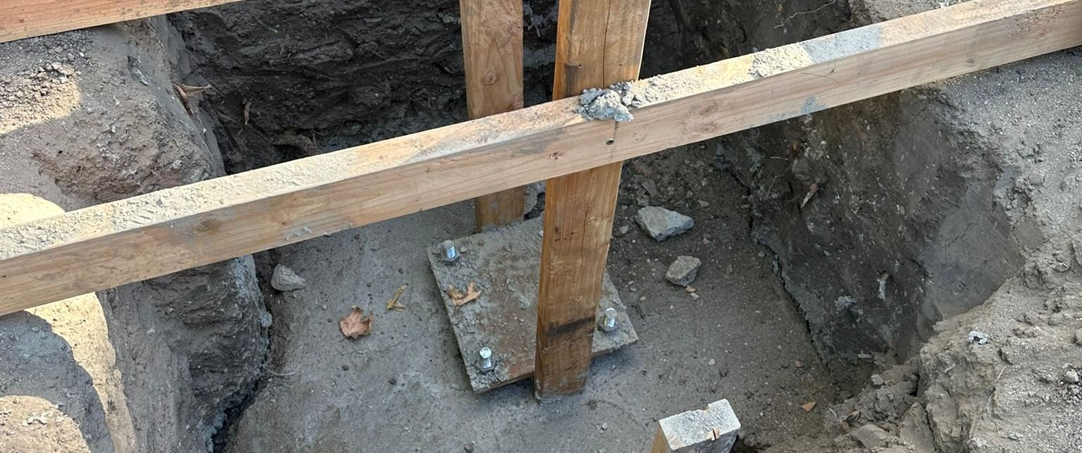 Arnwood — formed footing ready for the pour, under construction