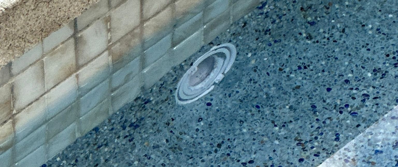 Arnwood — pebble interior finish in the pool, under construction