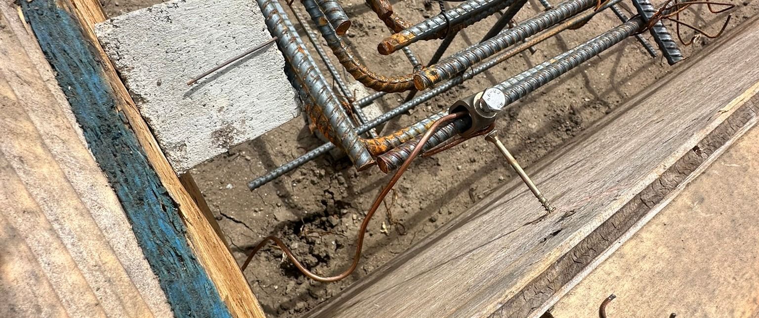 Arnwood — reinforcing steel tied for the pool shell, under construction