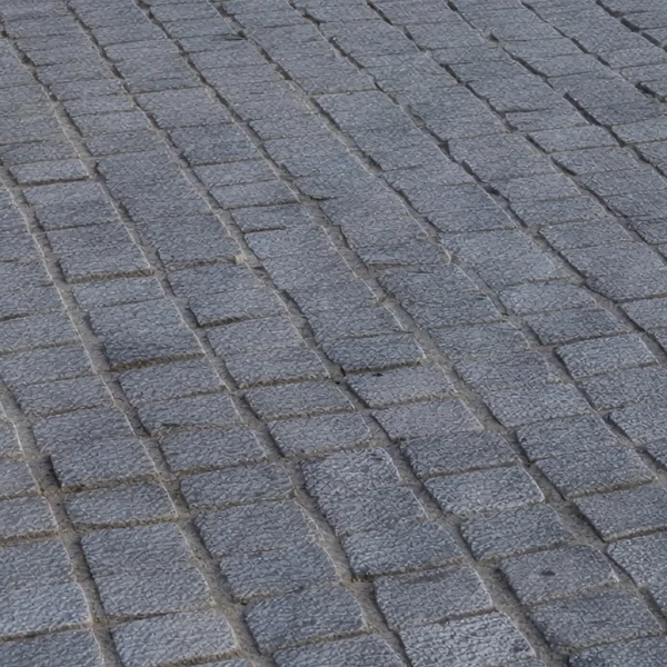Granite setts, swatch cut from a rendering.