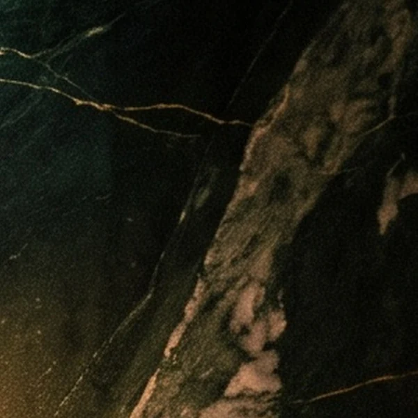 Deep green marble, book matched, swatch cut from a rendering.
