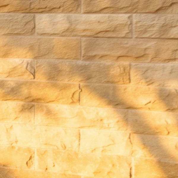 Honey limestone, coursed, swatch cut from a rendering.