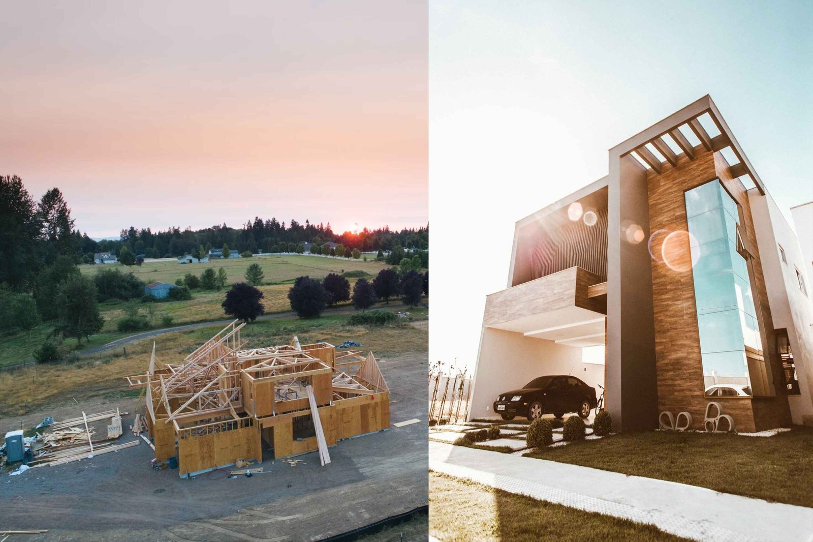 Custom home compared with a pre-built house