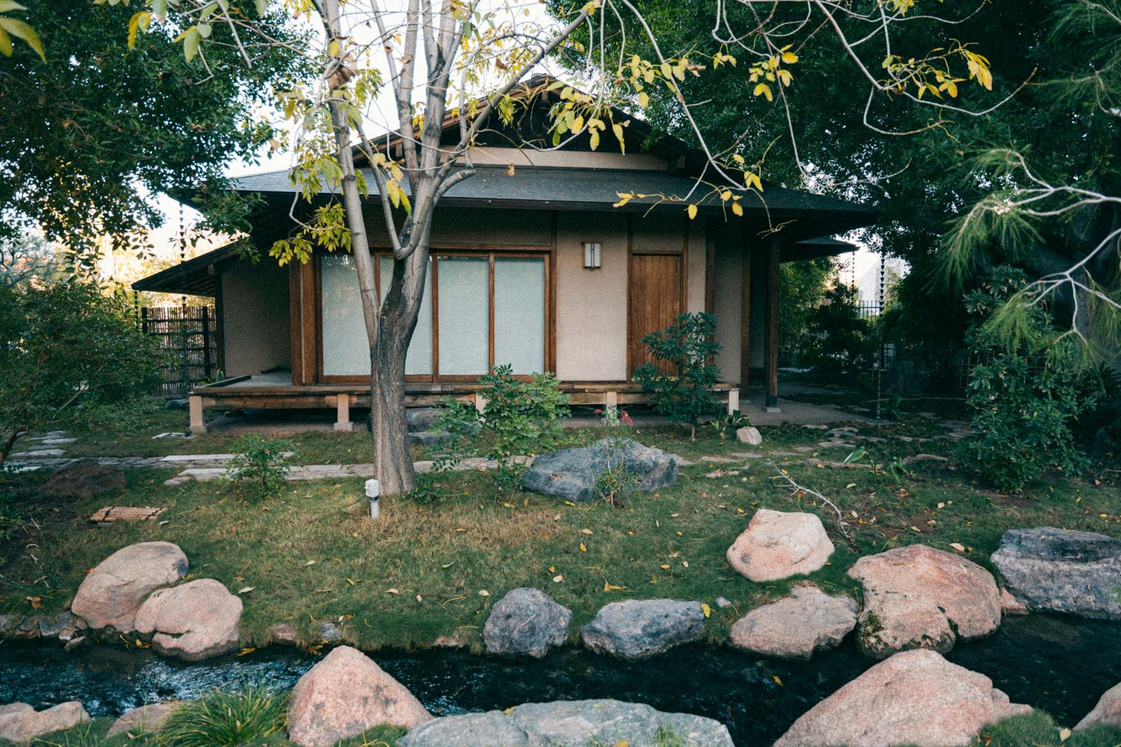 Modern detached backyard accessory dwelling unit on a residential property